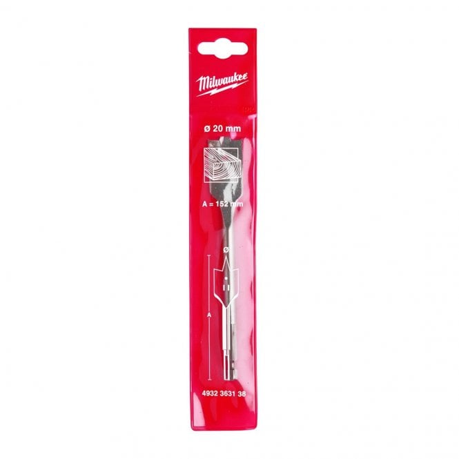 MILWAUKEE Wood Drill Flat Bit 20x152mm-1pc - 4932363138