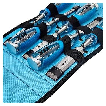 OX-P371005 OX Pro 5 Piece Wood Chisel Set in Velcro Case