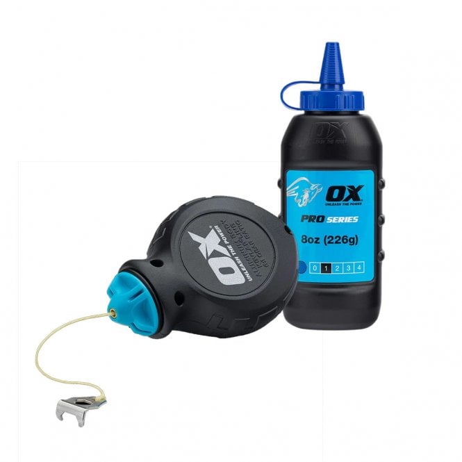 OX-P506302 OX Pro Aluminium Kevlar Chalk Line Reel and Refil