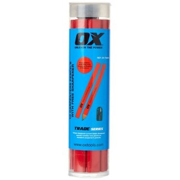OX-T022910 OX Trade Medium Red Carpenters Pencils 10 pk