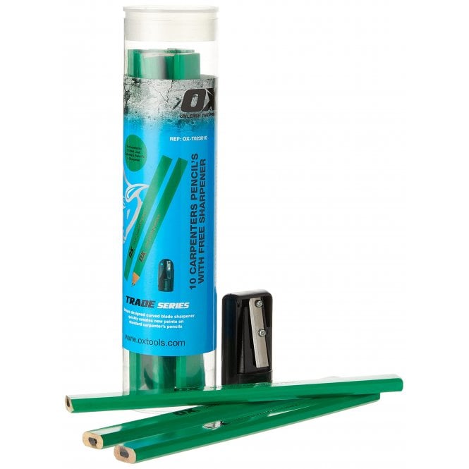 OX-T023010 OX Trade Hard Green Carpenters Pencils 10 pk