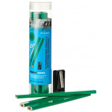 OX-T023010 OX Trade Hard Green Carpenters Pencils 10 pk
