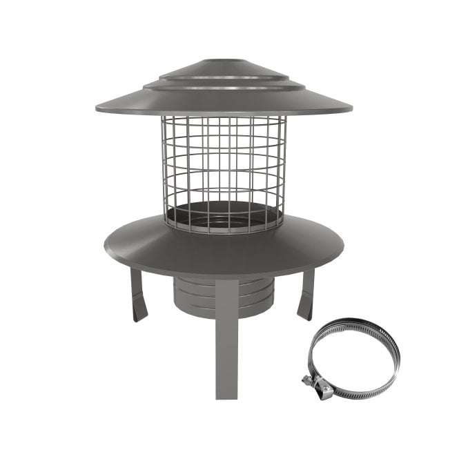 Pot Hanging Cowl 155mm FastFix-Screw S/Steel 21-150-PHCM