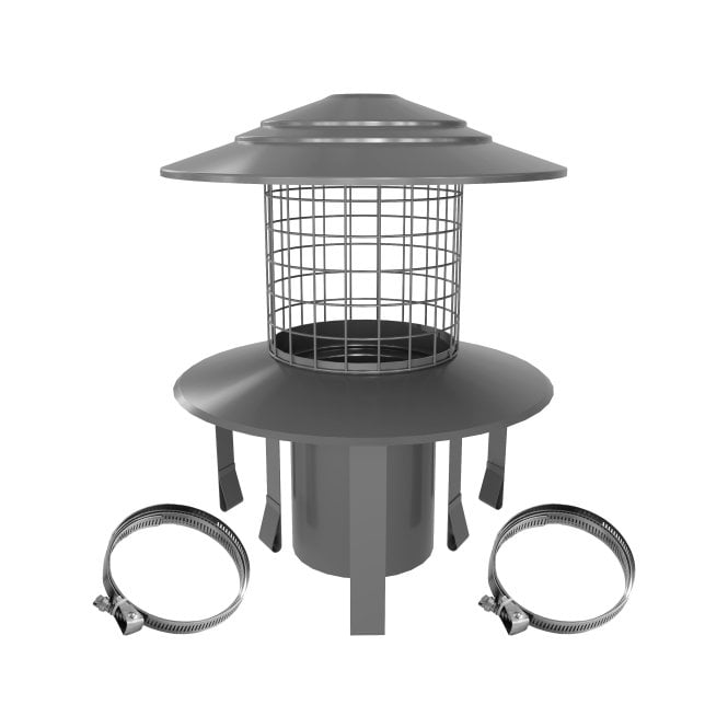 Pot Hanging Cowl 155mm Push Fit S/Steel 20-150-PHCM