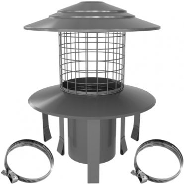 Pot Hanging Cowl 155mm Push Fit S/Steel 20-150-PHCM