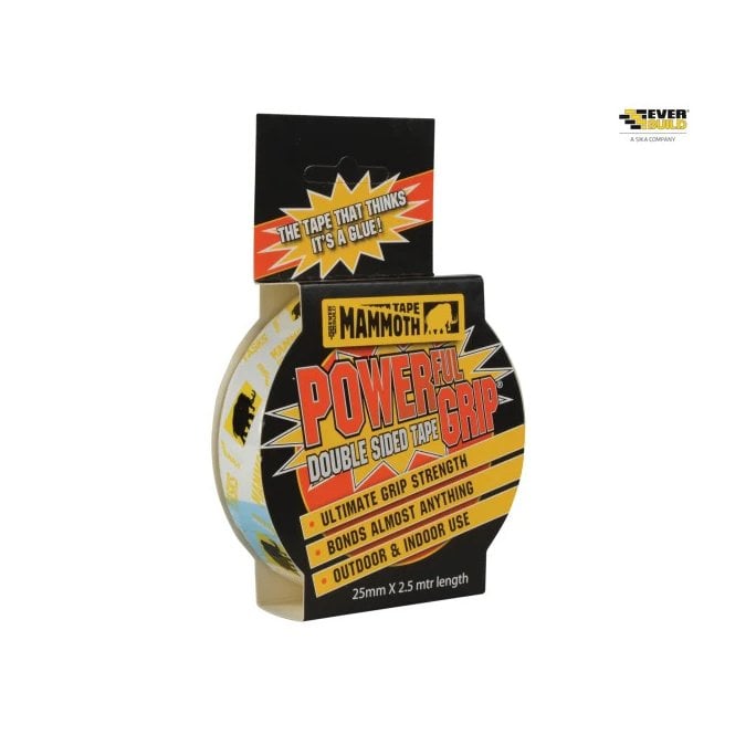 POWERFUL GRIP DOUBLE SIDED TAPE **25MM**