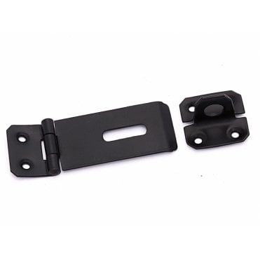 Prepacked Safety Hasps & Staples 150mm Black HS617-PP0150BK