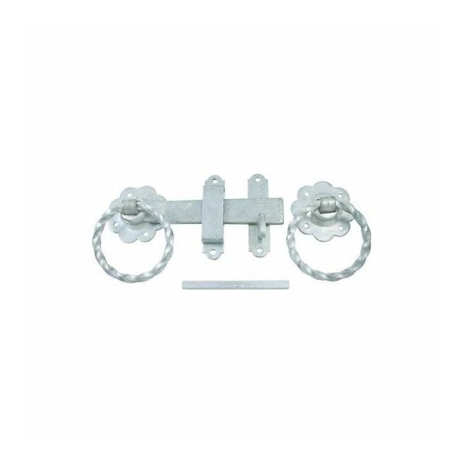 Prepacked Twisted Ring Handle Gate Latch galv 1137PP0150GV