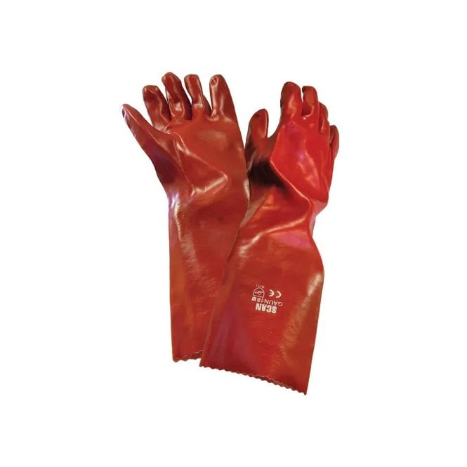 PVC Gauntlet Gloves 45cm (18in) - L (Size 9) SCAGLOGAUN18