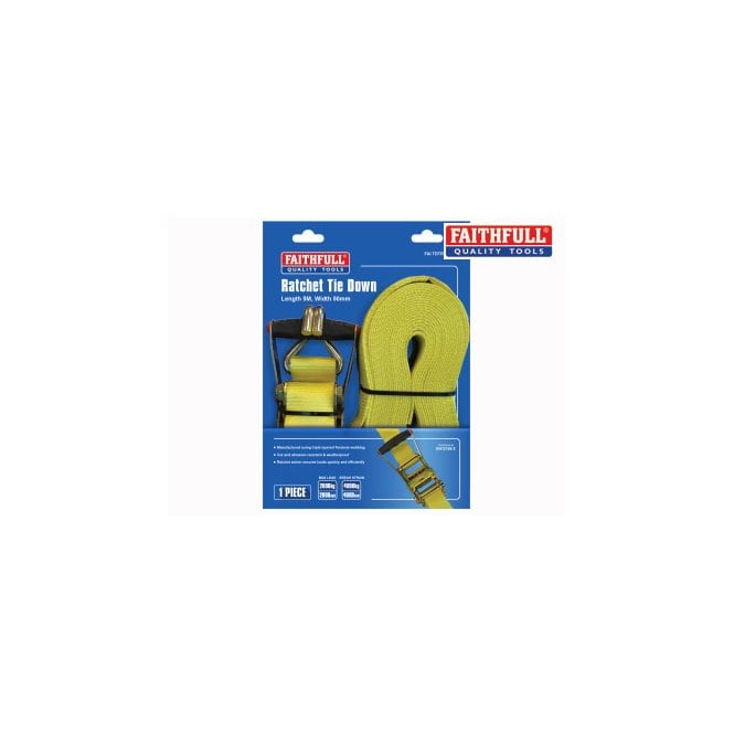 Ratchet Tie-Down 5m x 50mm Break Strain 4000kg FAITDTRUCK52