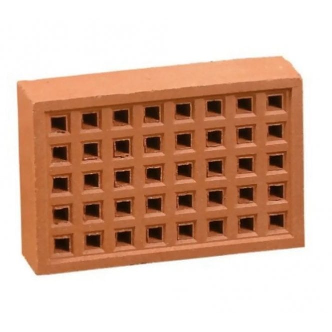 RED 9x6 SQ HOLED airbrick