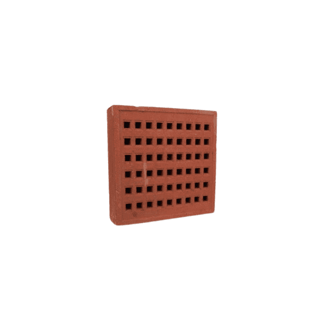 RED 9x9 SQ HOLED airbrick