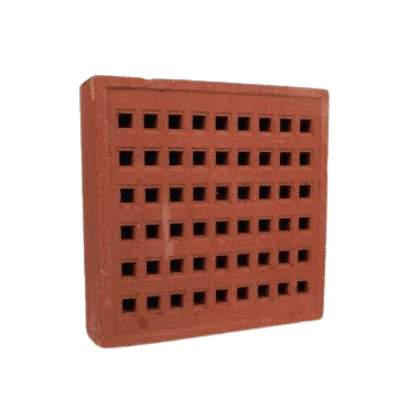 RED 9x9 SQ HOLED airbrick