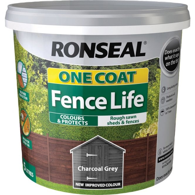 RONSEAL charcoal grey one coat fencelife 5ltr