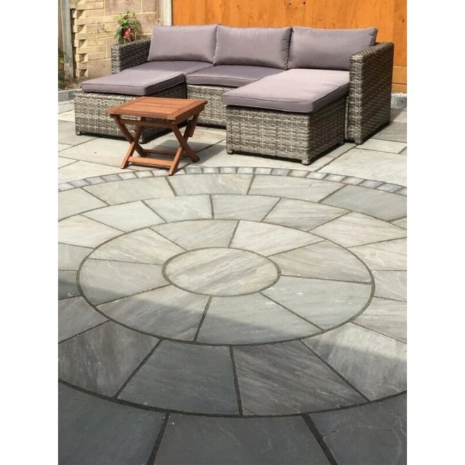 Sandstone Circle KANDLA Grey/Promenade 2.85m Inc Sq.Kit StonePlus