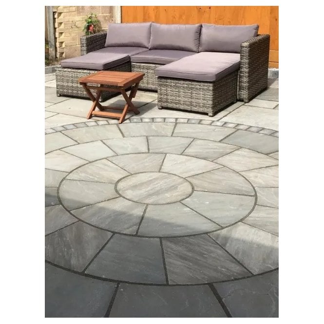 Sandstone Circle KANDLA Grey/Promenade 3.0m Inc Sq.Kit    Talasey