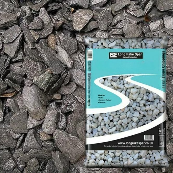 SMALL BAG GRAPHITE GREY SLATE 40MM CHIPPINGS