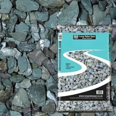 SMALL BAG GREEN SLATE 40MM CHIPPINGS
