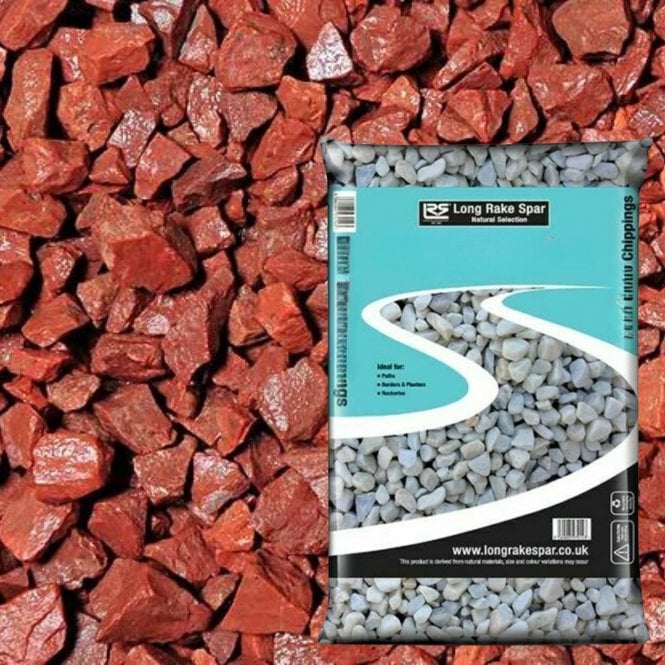 SMALL BAG RED GRANITE 14MM CHIPPINGS