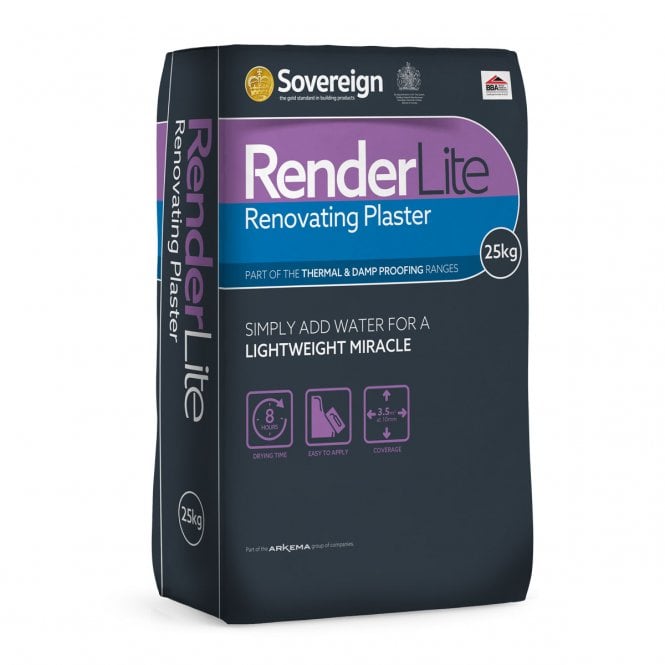 SOVEREIGN RENDERLITE RENOVATING PLASTER 25KG