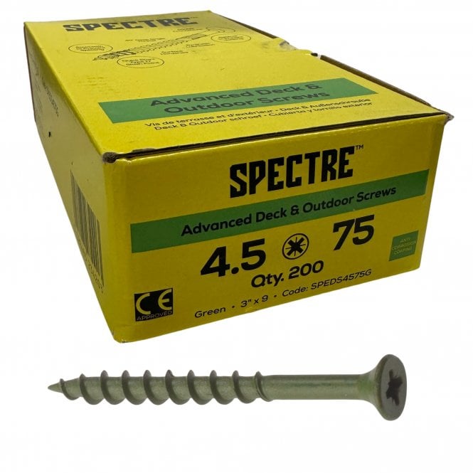 SPECTRE DECKING SCREW 4.5 X 75MM BOX/200