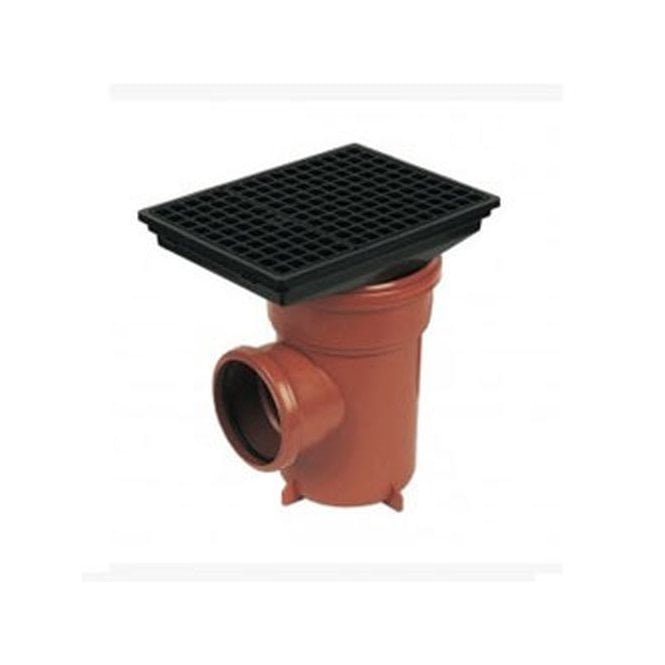UNDERGROUND 110MM SINGLE INLET BOTTLE GULLY Rect Lid