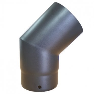 VIT-smooth 45deg elbow 125mm black 67-125-031