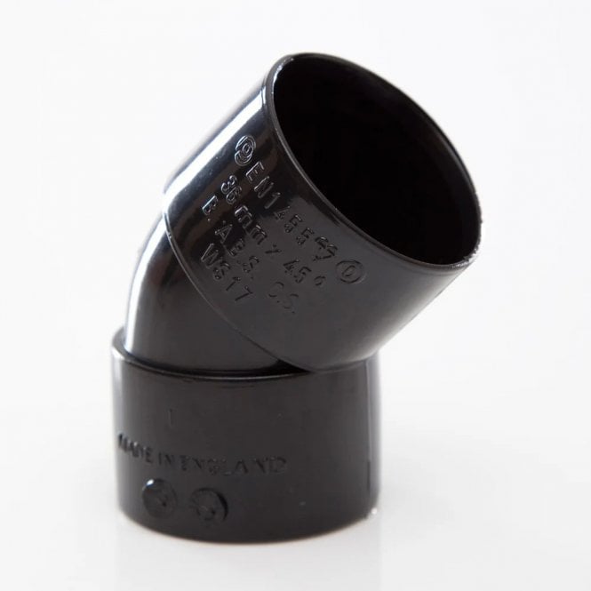 WASTE 32MM 45* BEND - FLOWS18 BLACK