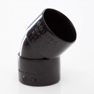WASTE 32MM 45* BEND - FLOWS18 BLACK