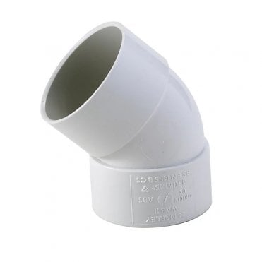 WASTE 40MM 45° BEND - FLOWS19 WHITE