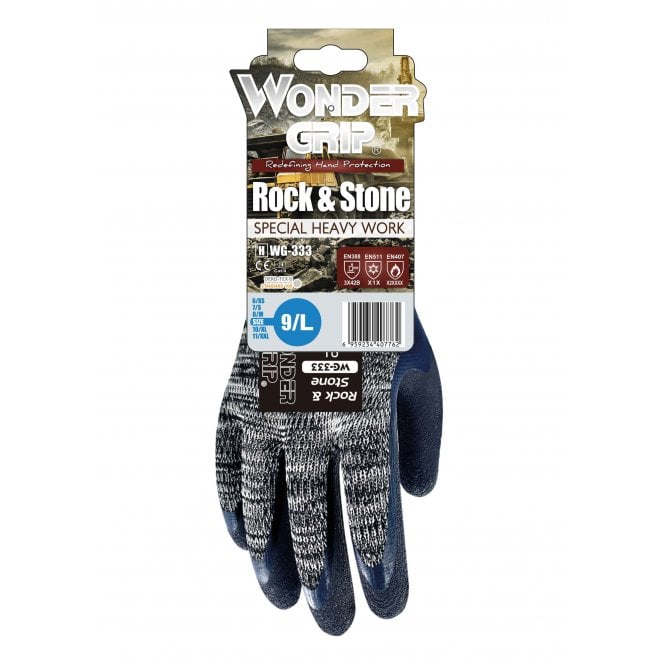 WONDER GRIP GLOVE ROCK & STONE - LARGE