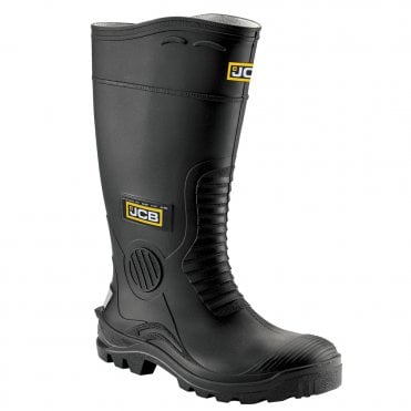 WORKTOUGH WELLINGTON SAFETY BOOTS BLACK - WT110 - SIZE 9